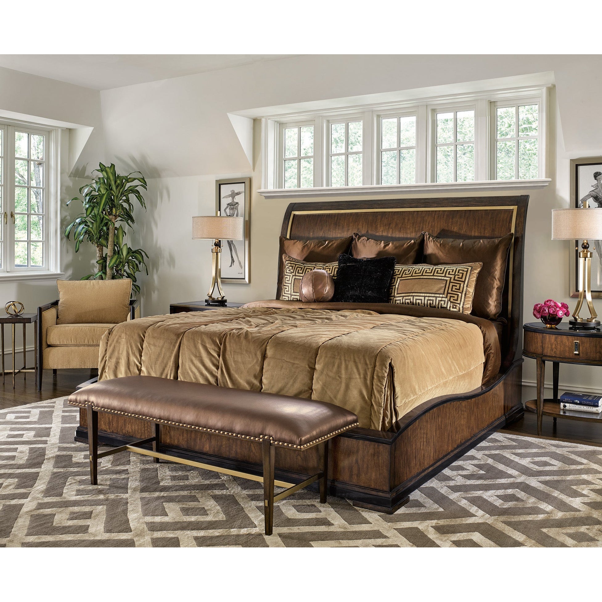 Maitland Smith Sale Lyric Sleigh Bed C-LY81 - King