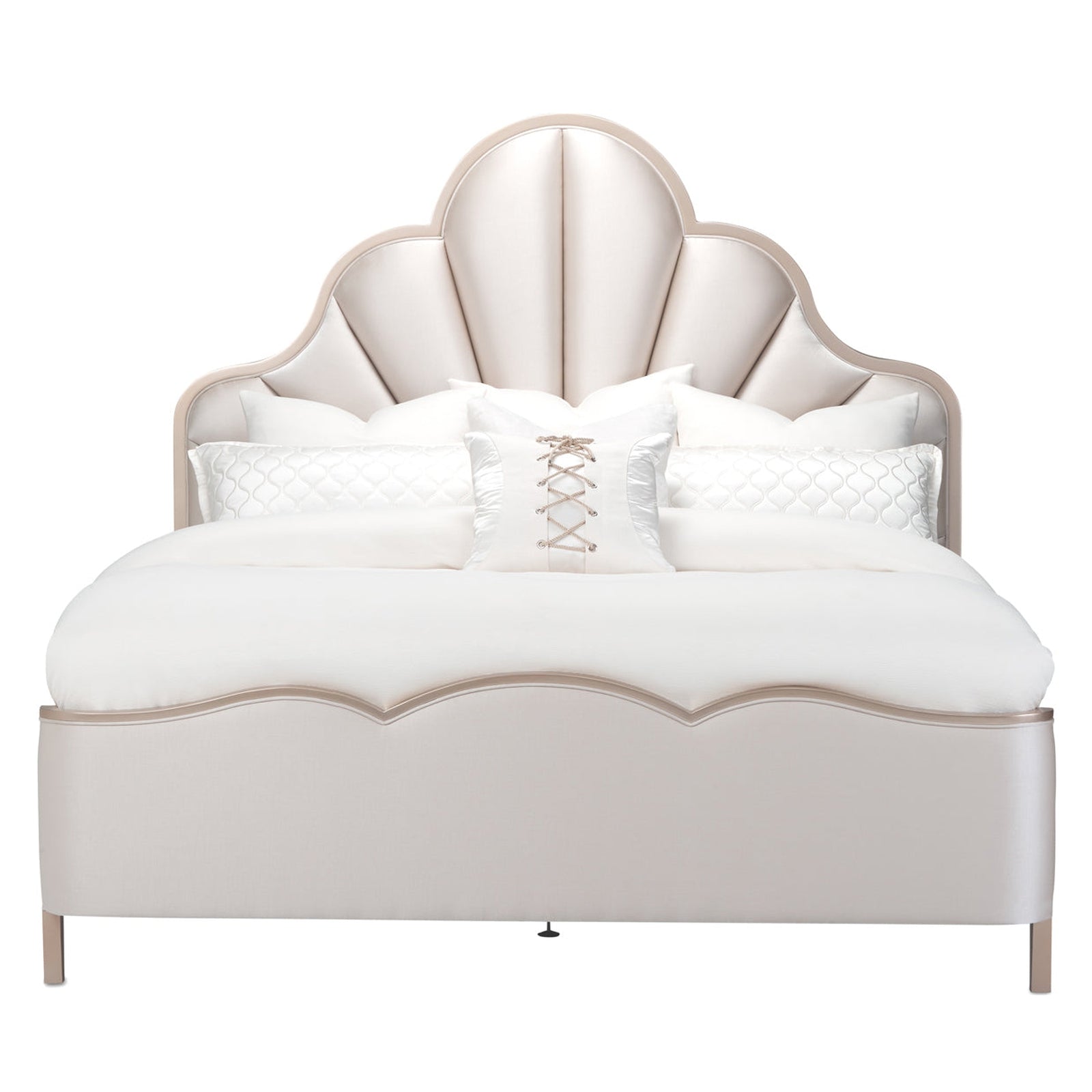 Michael Amini Malibu Crest Scalloped Panel Bed