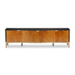 Michael Amini Malibu Crest Crotch Mahogany TV Console Media Cabinet