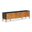 Michael Amini Malibu Crest Crotch Mahogany TV Console Media Cabinet