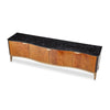 Michael Amini Malibu Crest Crotch Mahogany TV Console Media Cabinet