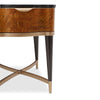 Michael Amini Malibu Crest Crotch Mahogany End Table