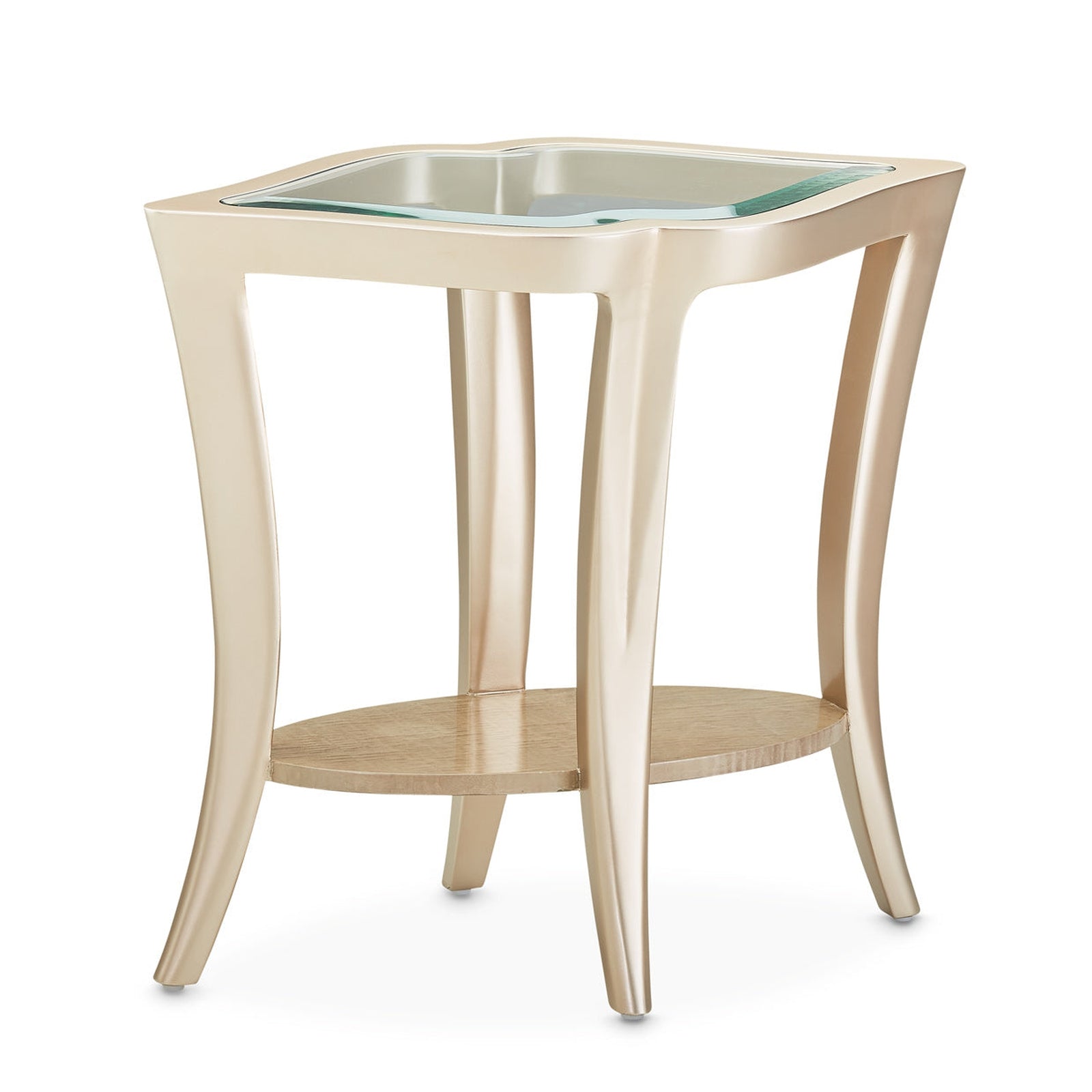 Michael Amini Malibu Crest Glass End Table