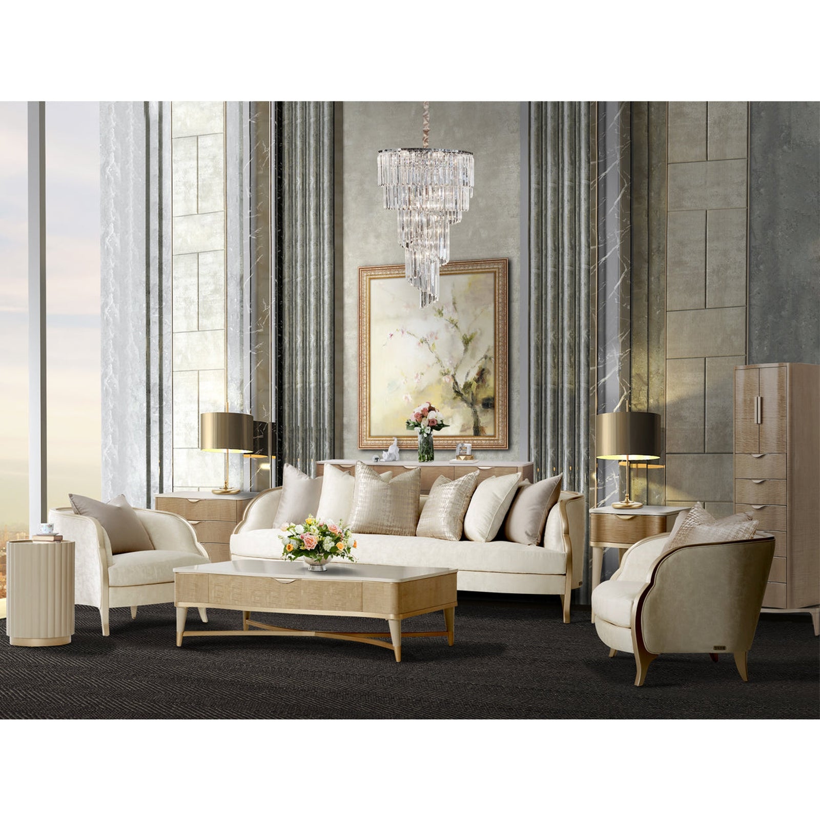 Michael Amini Malibu Crest Sofa