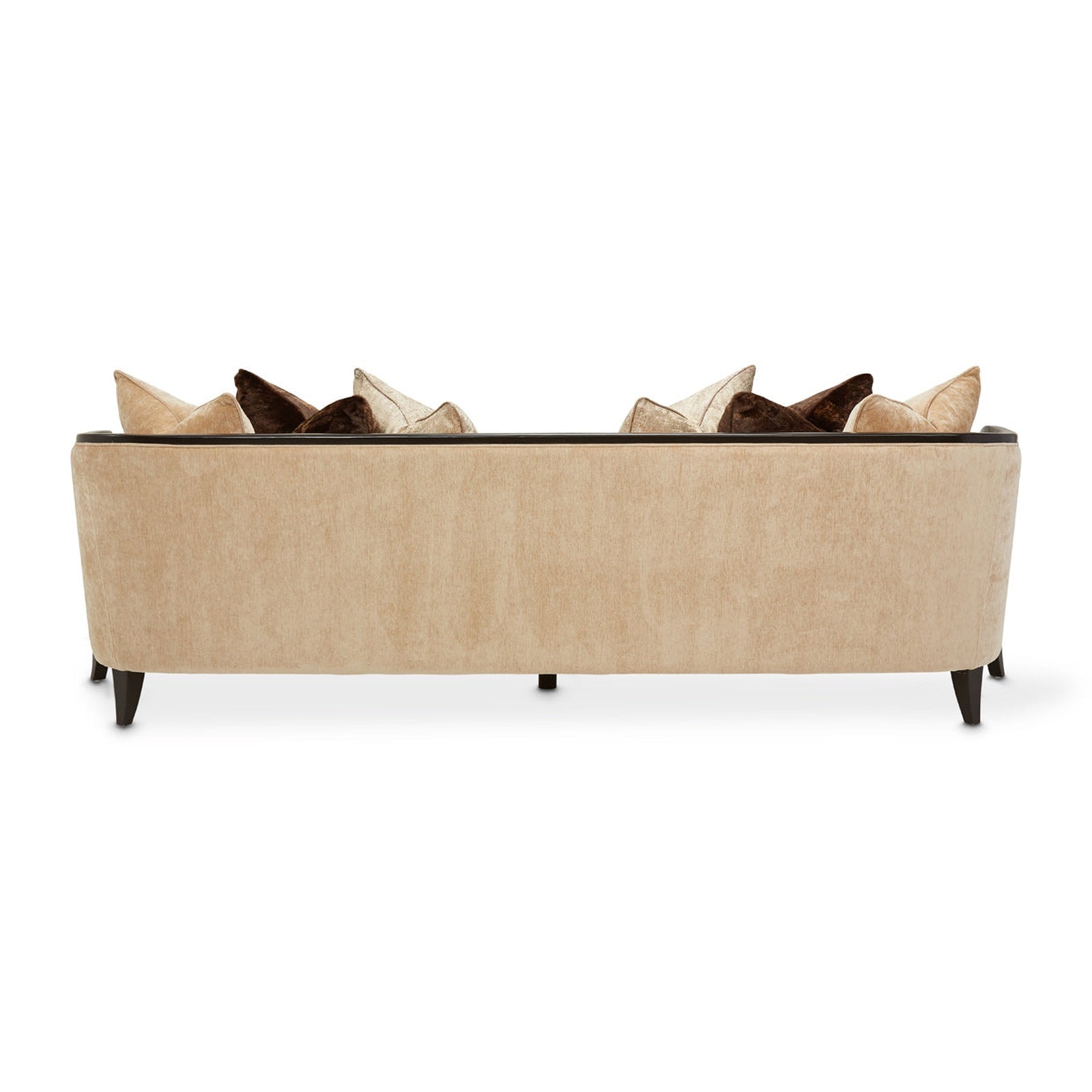 Michael Amini Malibu Crest Crotch Mahogany Sofa