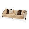 Michael Amini Malibu Crest Crotch Mahogany Sofa