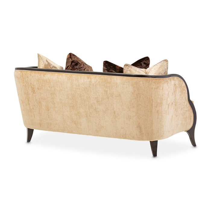 Michael Amini Malibu Crest Crotch Mahogany Loveseat — Grayson Living