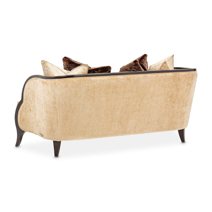 Michael Amini Malibu Crest Crotch Mahogany Loveseat — Grayson Living