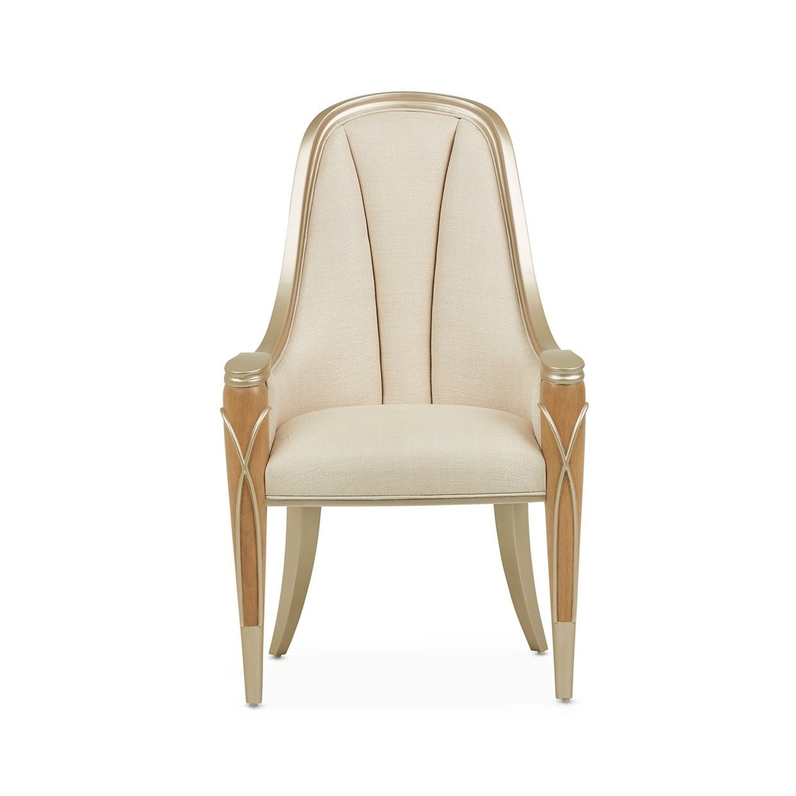 Michael Amini Villa Cherie Caramel Arm Chair