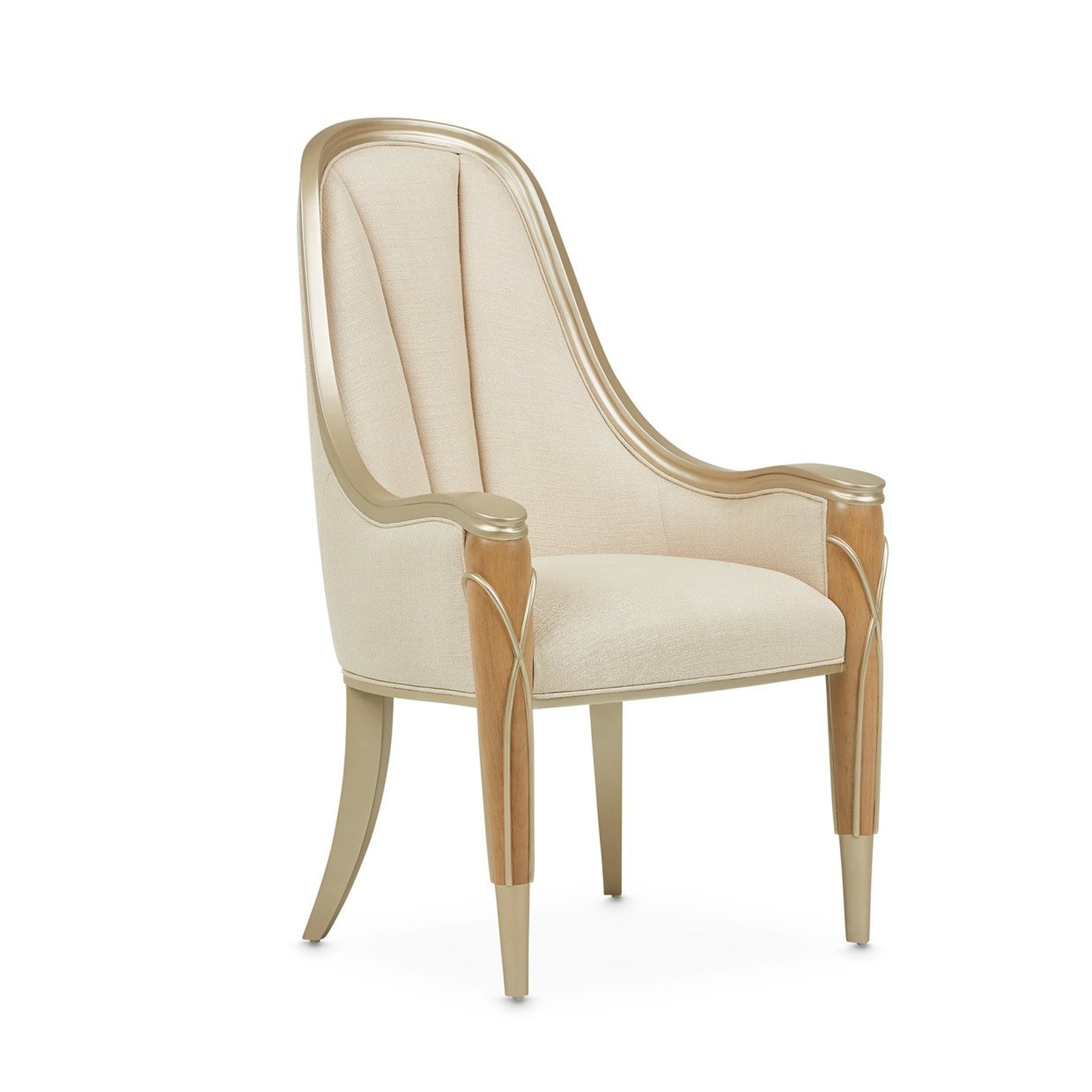 Michael Amini Villa Cherie Caramel Arm Chair