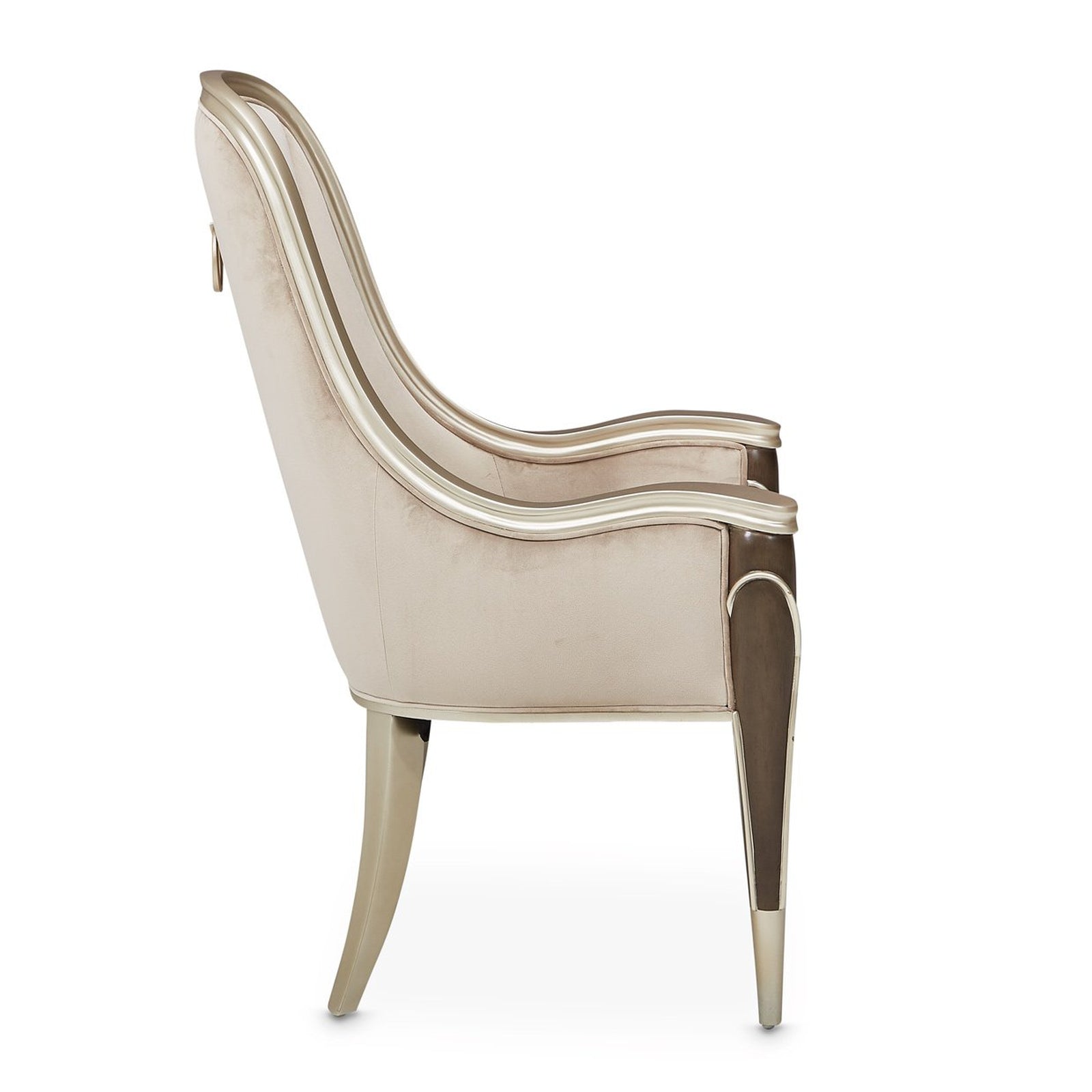 Michael Amini Villa Cherie Hazelnut Arm Chair