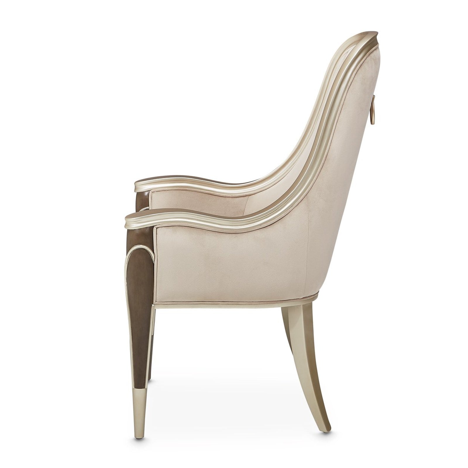 Michael Amini Villa Cherie Hazelnut Arm Chair