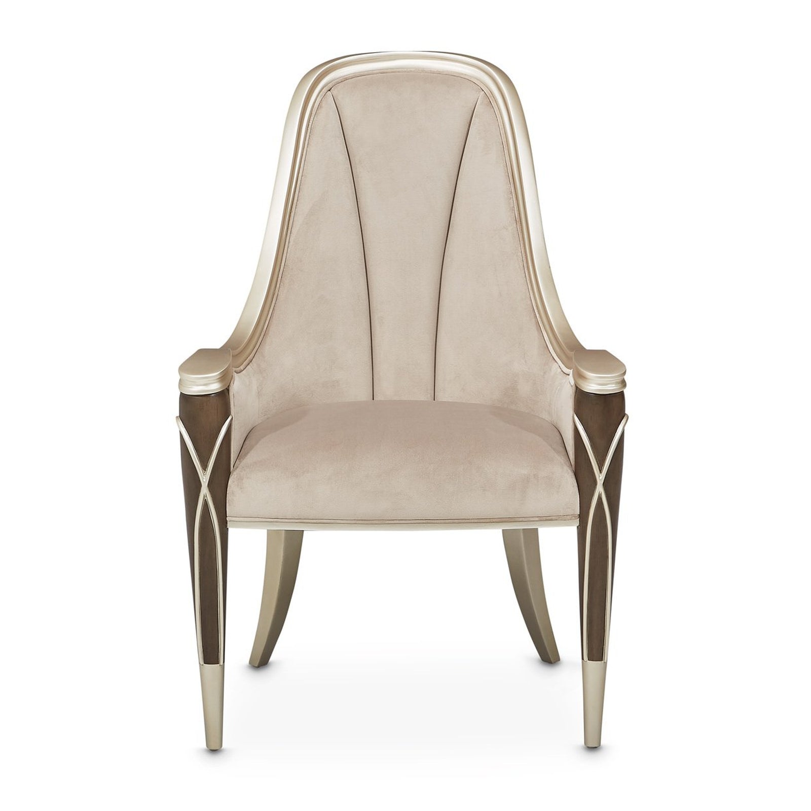 Michael Amini Villa Cherie Hazelnut Arm Chair