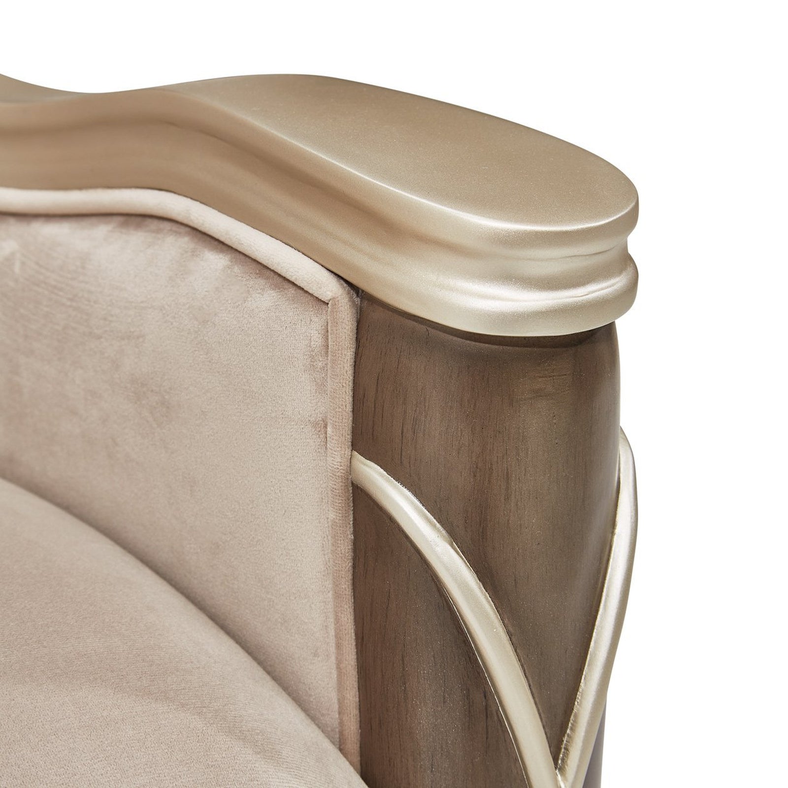 Michael Amini Villa Cherie Hazelnut Arm Chair