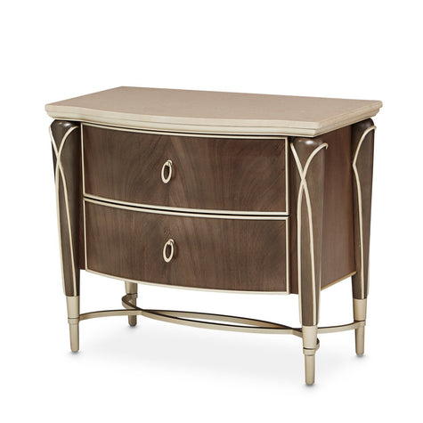 Michael Amini Villa Cherie Hazelnut Nightstand