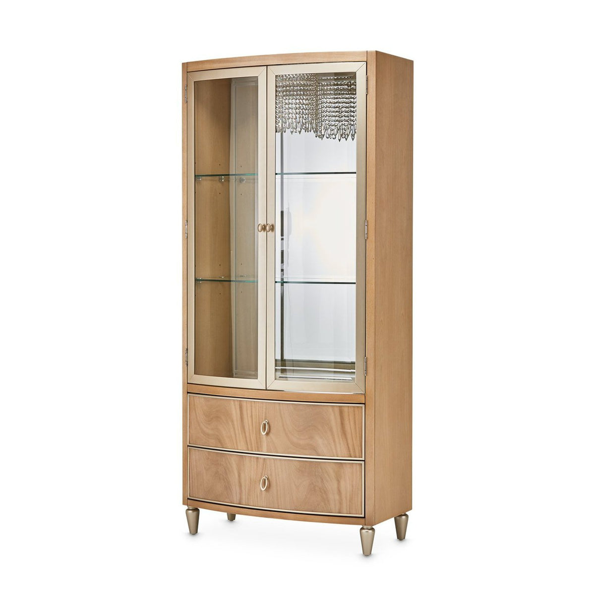 Michael Amini Villa Cherie Caramel Display Cabinet — Grayson Living