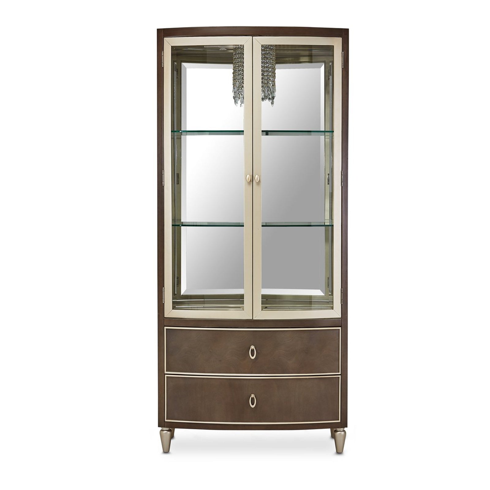 Michael Amini Villa Cherie Hazelnut Display Cabinet