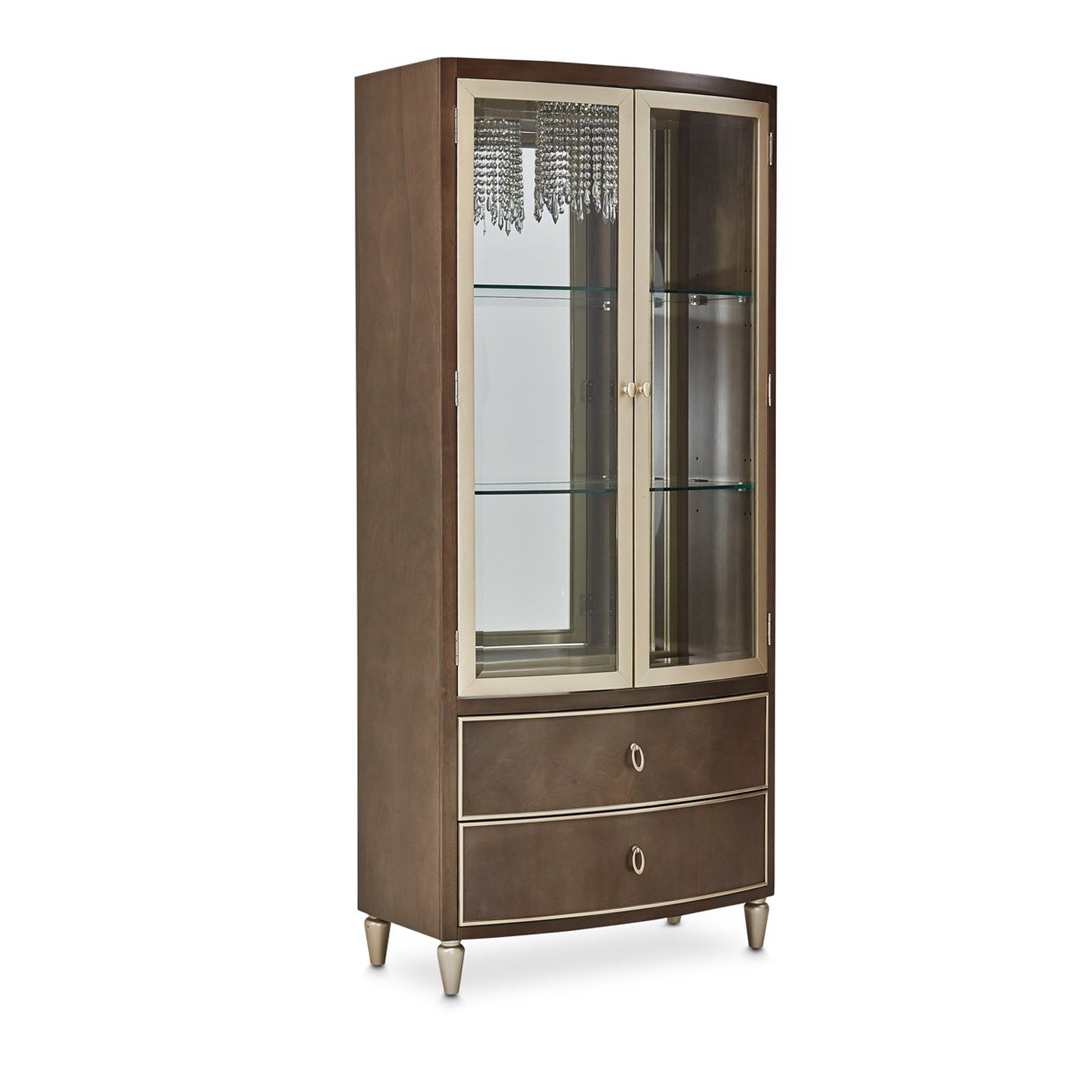 Michael Amini Villa Cherie Hazelnut Display Cabinet