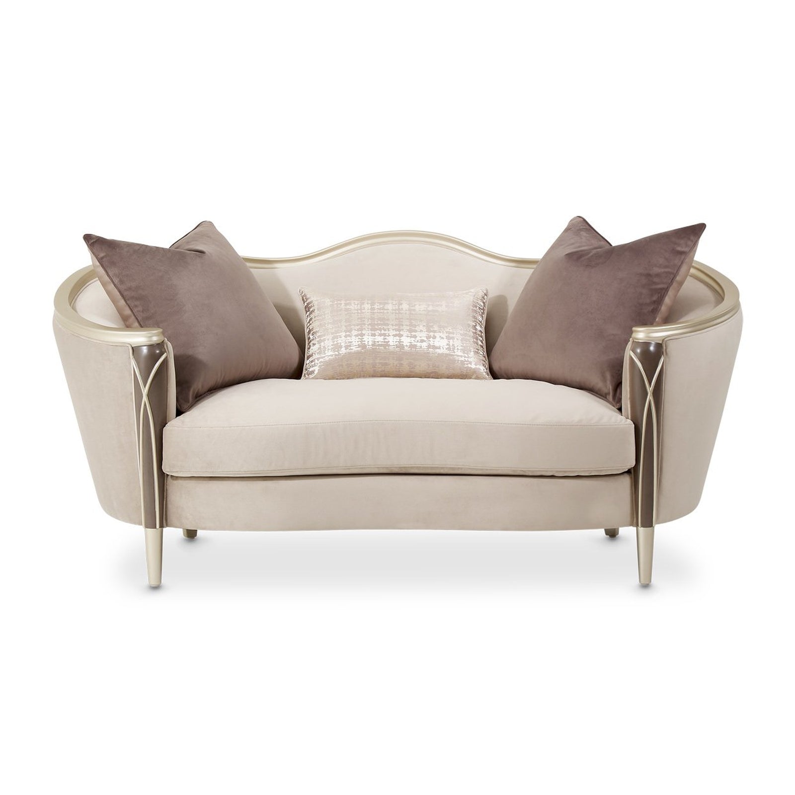 Michael Amini Villa Cherie Hazelnut Loveseat