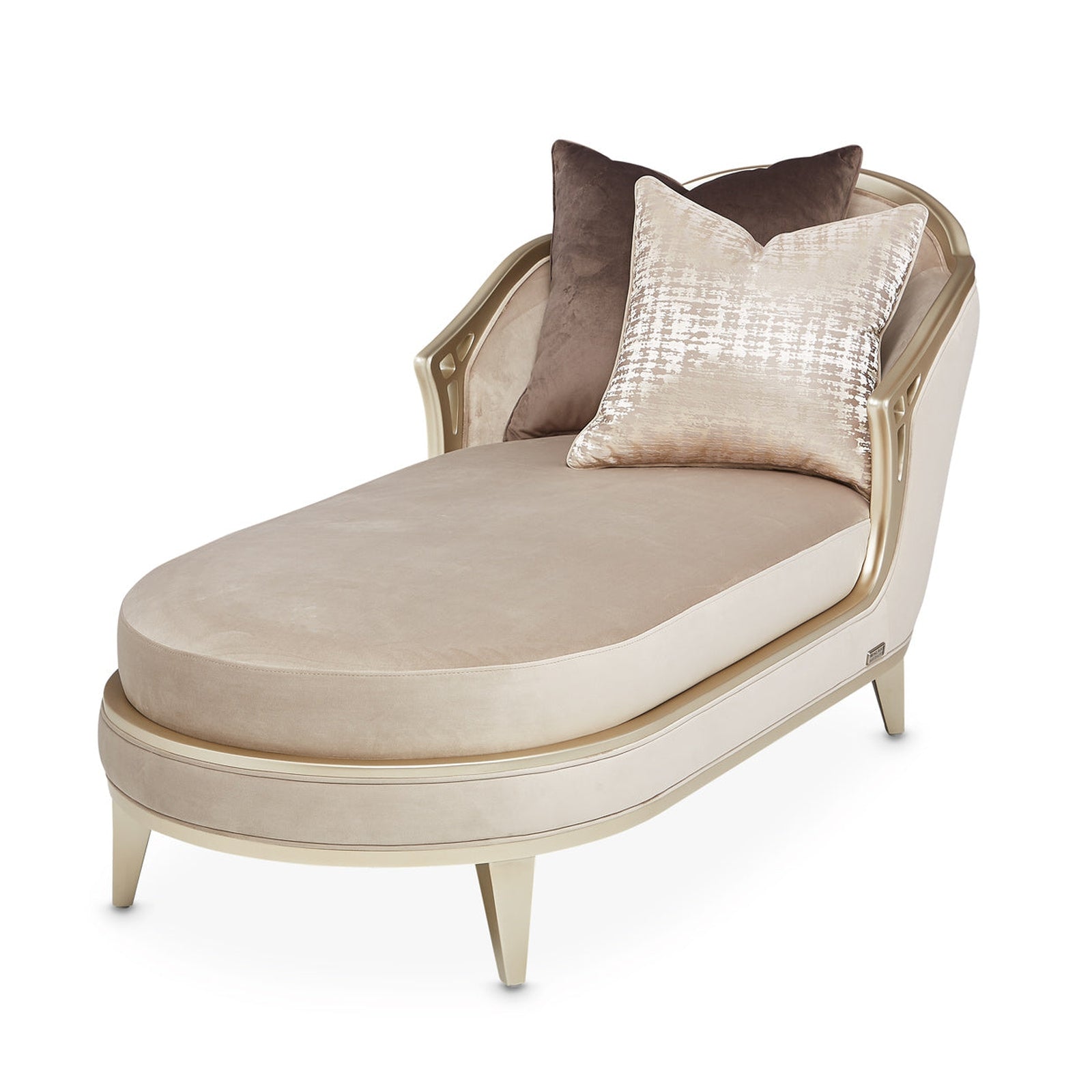 Michael Amini Villa Cherie Hazelnut Chaise