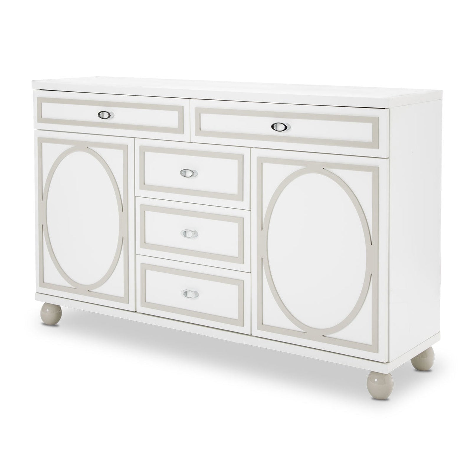 Michael Amini Sky Tower Storage Console Credenza