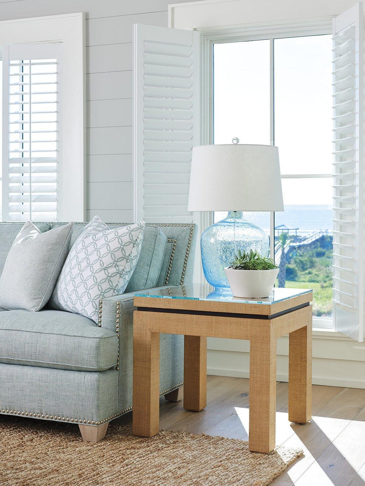 Barclay Butera Newport Harbor Raffia Lamp Table