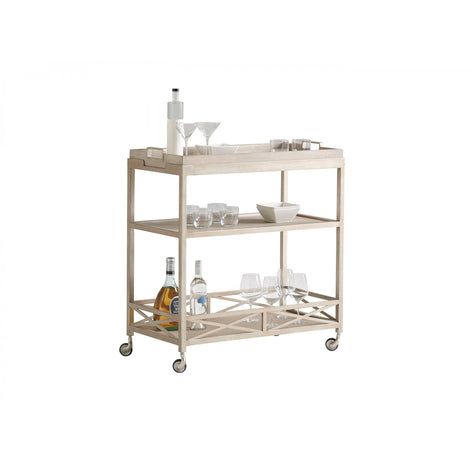 Barclay Butera Malibu Anacapa Metal Bar Cart