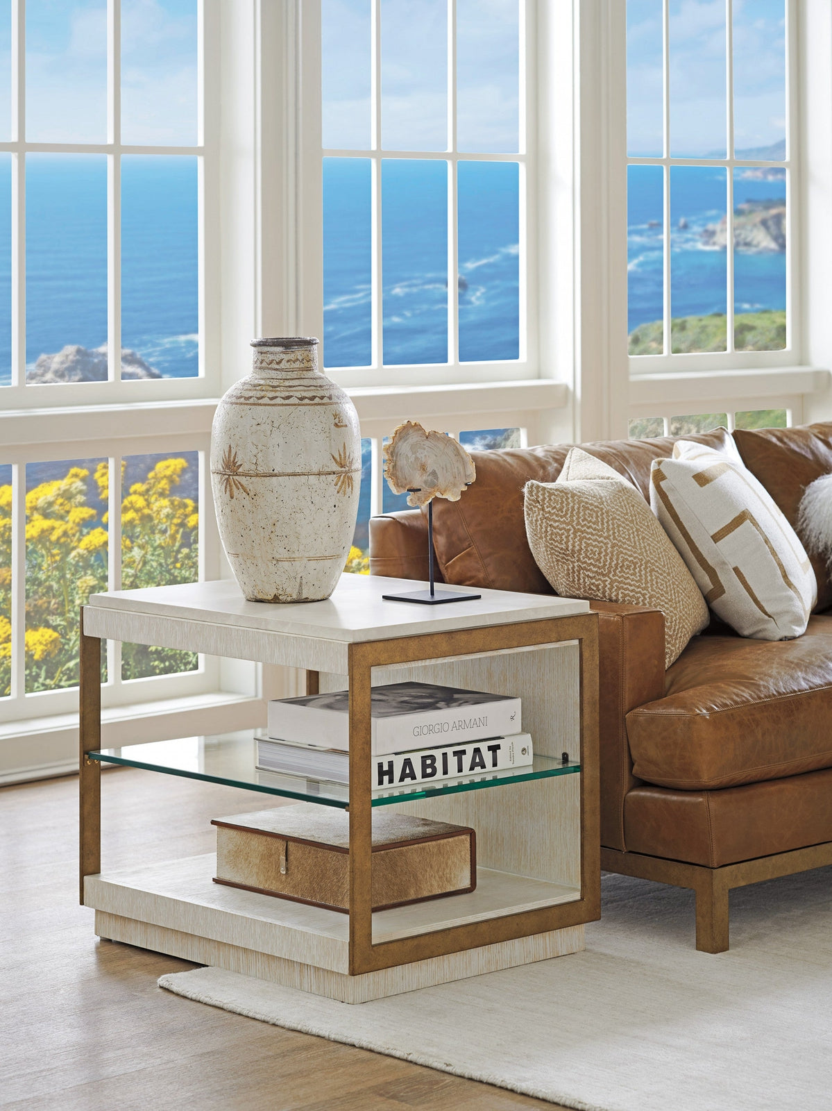 Barclay Butera Carmel Point Lobos Rectangular End Table