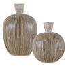 Uttermost Islander White Washed Vases - Set of 2