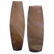 Uttermost Delicate Swirl Caramel Glass Vases - Set of 2