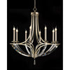 John Richard Bent-Crystal Eight-Light Chandelier