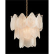 John Richard Frosted Glass Nine-Light Chandelier