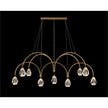 John Richard Faceted Cut Crystal Nine-Light Chandelier