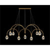 John Richard Faceted Cut Crystal Nine-Light Chandelier