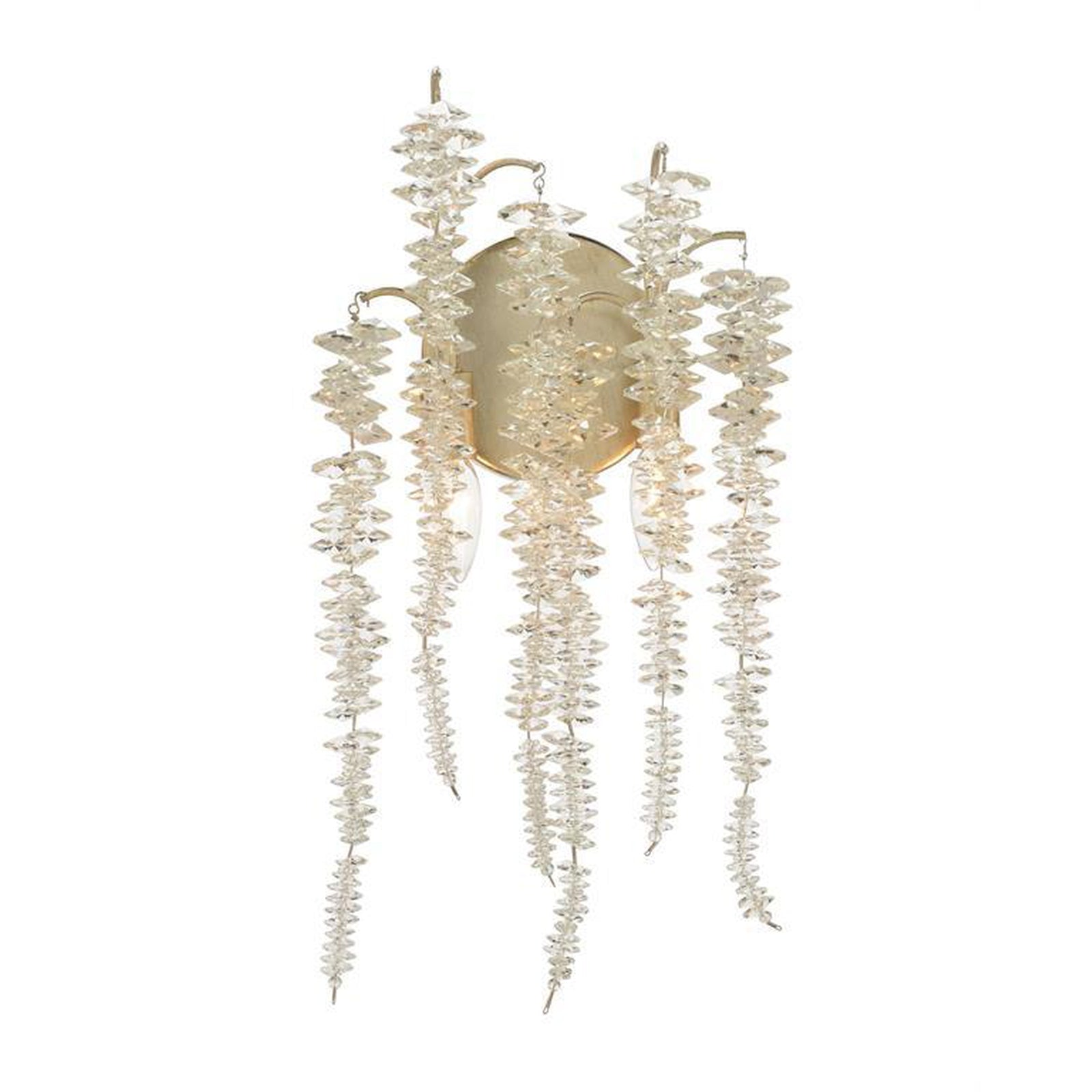 John Richard Cascading Crystal Two-Light Wall Sconce