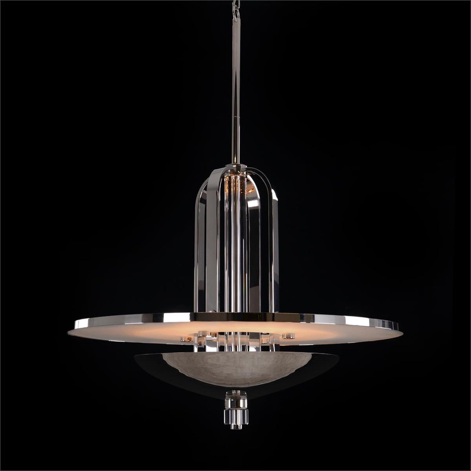 John Richard International Style Eight-Light Cage Pendant