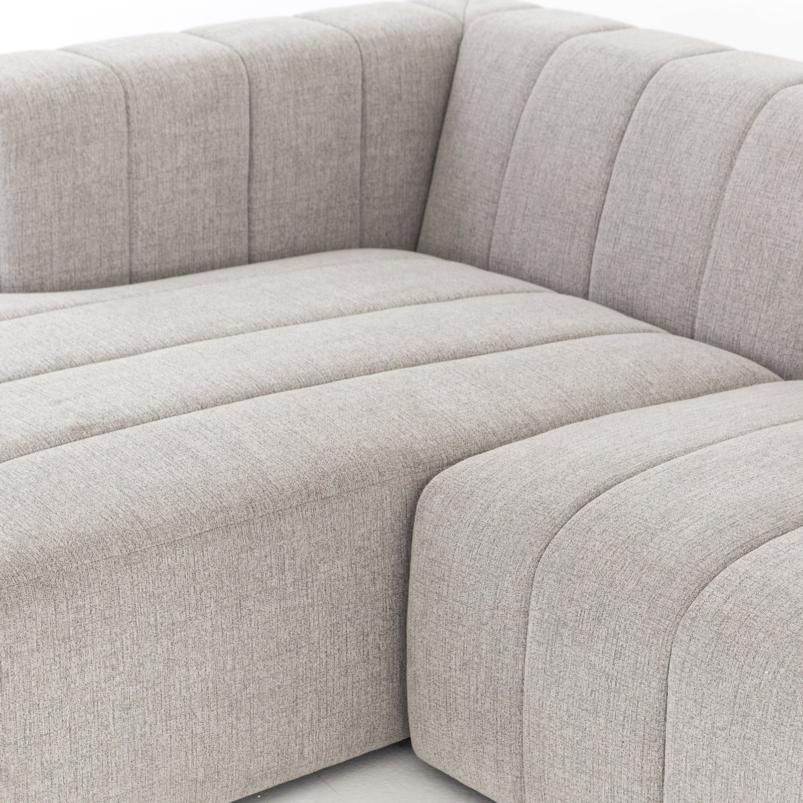 Four Hands Langham Channeled 3 PC Sectional with Ottoman