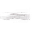 Four Hands Langham Channeled 3 PC Sectional with Ottoman