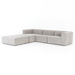 Four Hands Langham Channeled 3 PC Sectional with Ottoman