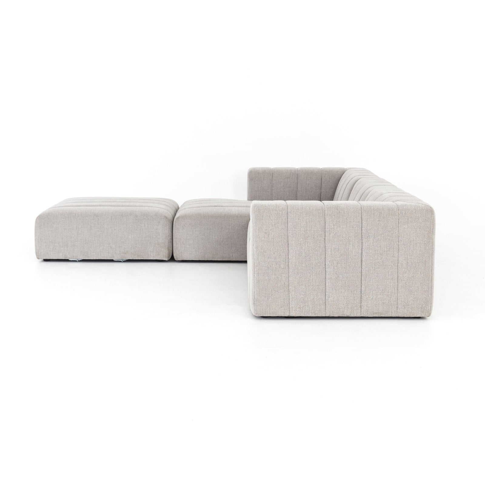 Four Hands Langham Channeled 3 PC Sectional with Ottoman