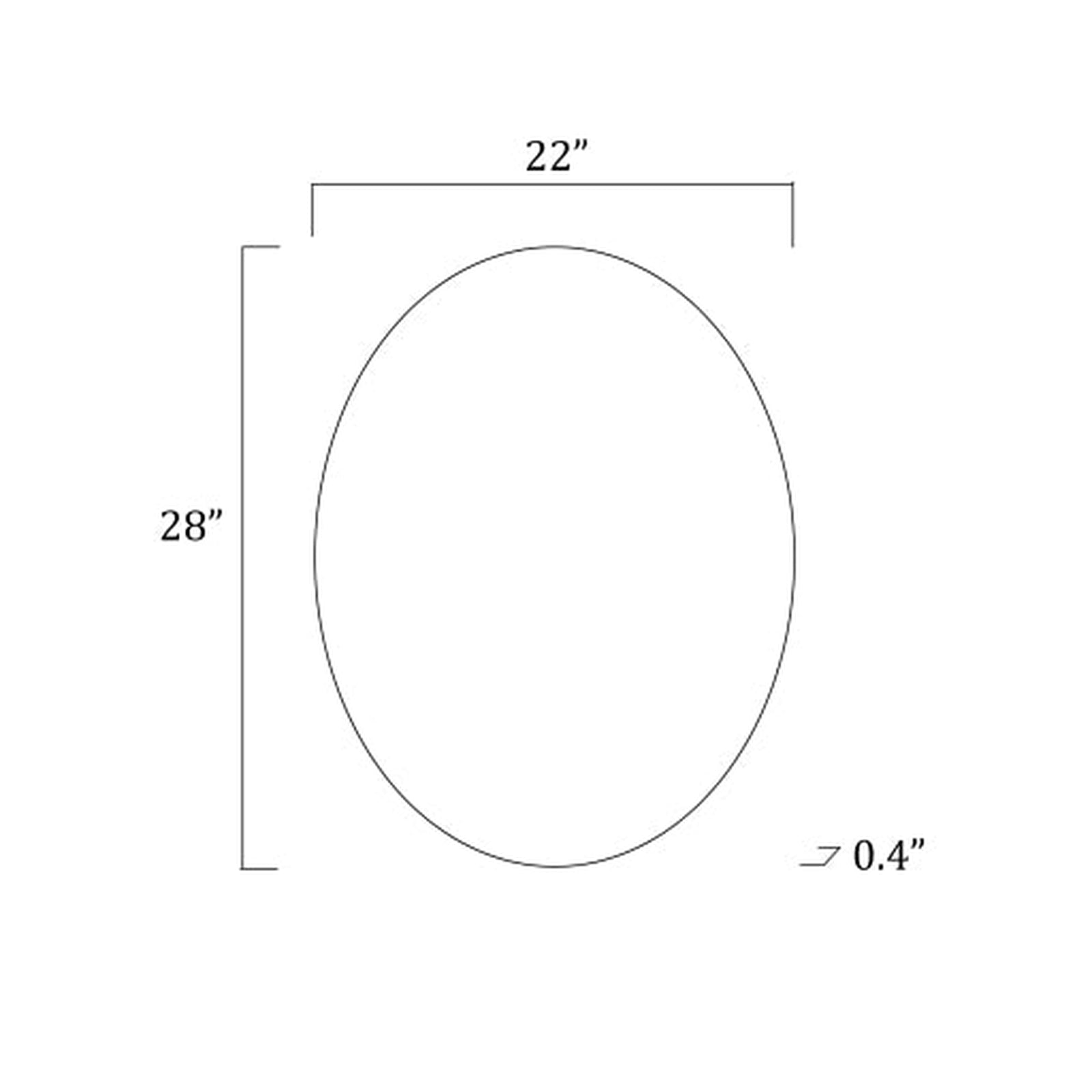 Surya Contour Oval Mirror