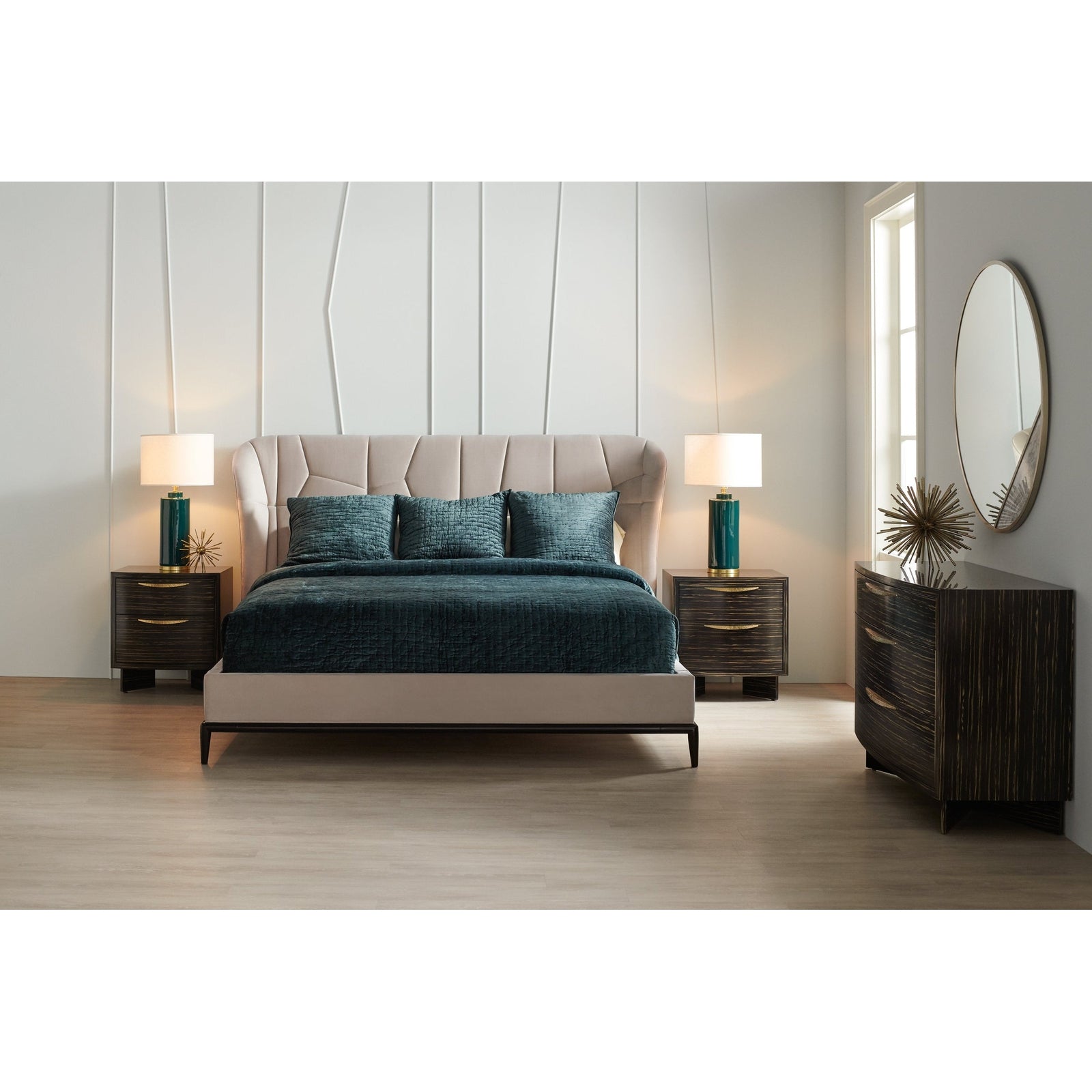 Caracole Edge Upholstery Edge Mirror DSC