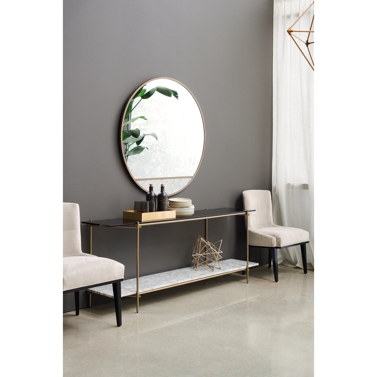 Caracole Edge Upholstery Edge Mirror DSC