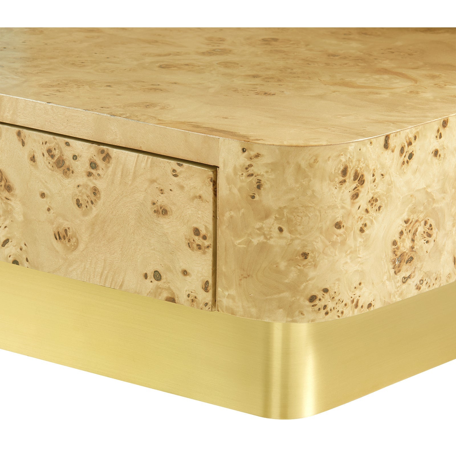 Villa & House Emil 2-Drawer Burl Wood Side Table by Bungalow 5