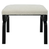 Uttermost Diverge White Shearling Small Bench