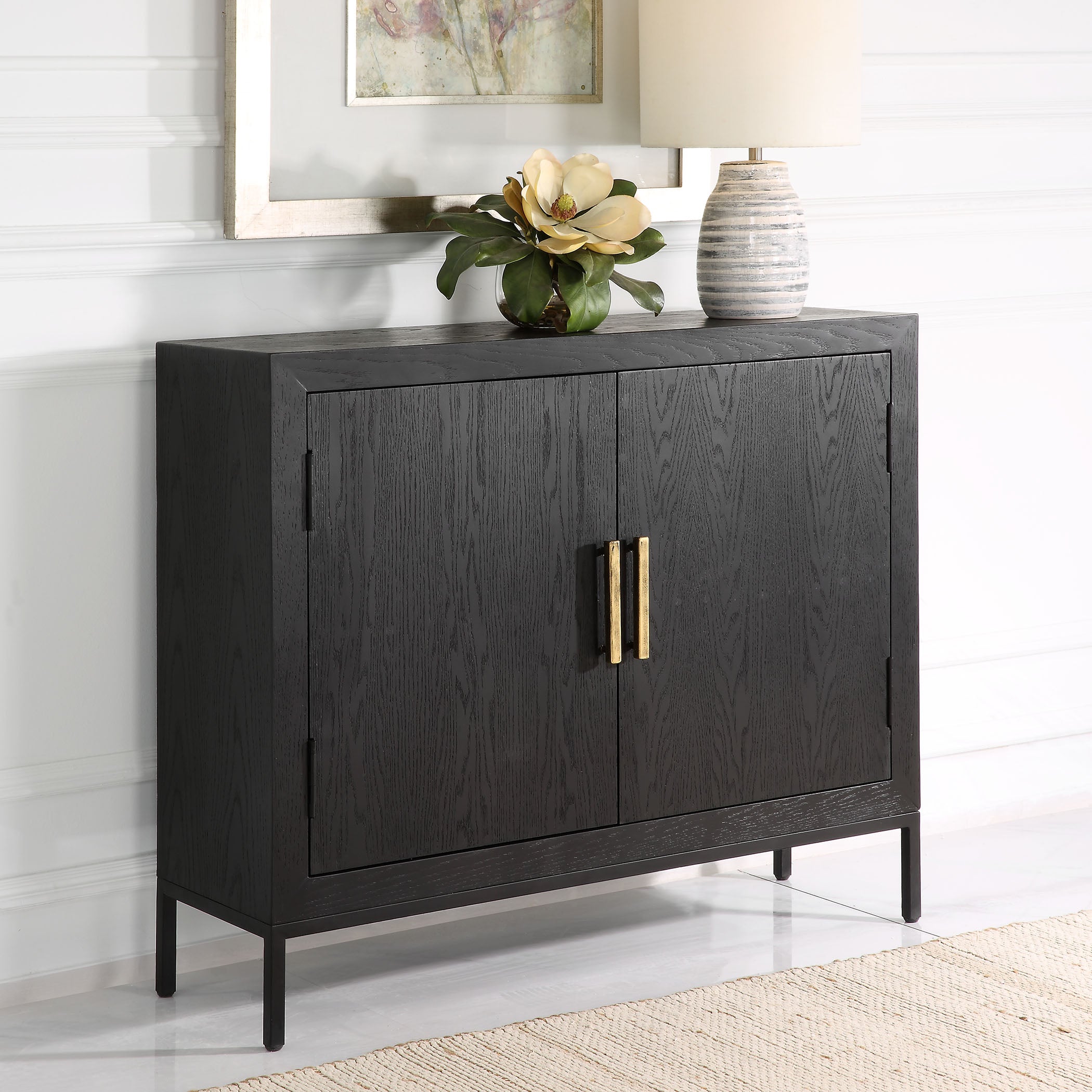 Uttermost Front Range Dark Oak 2 Door Cabinet