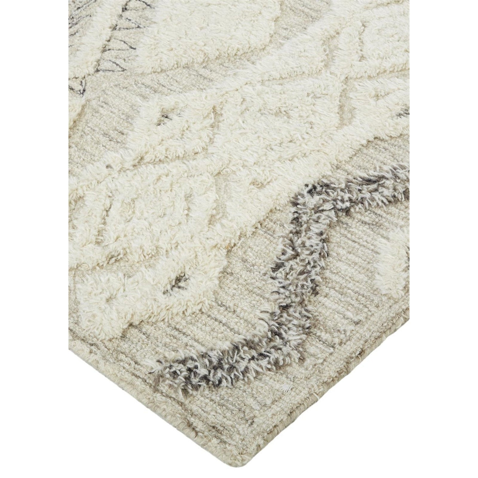 Feizy Anica 8006F Rug in Ivory / Gray