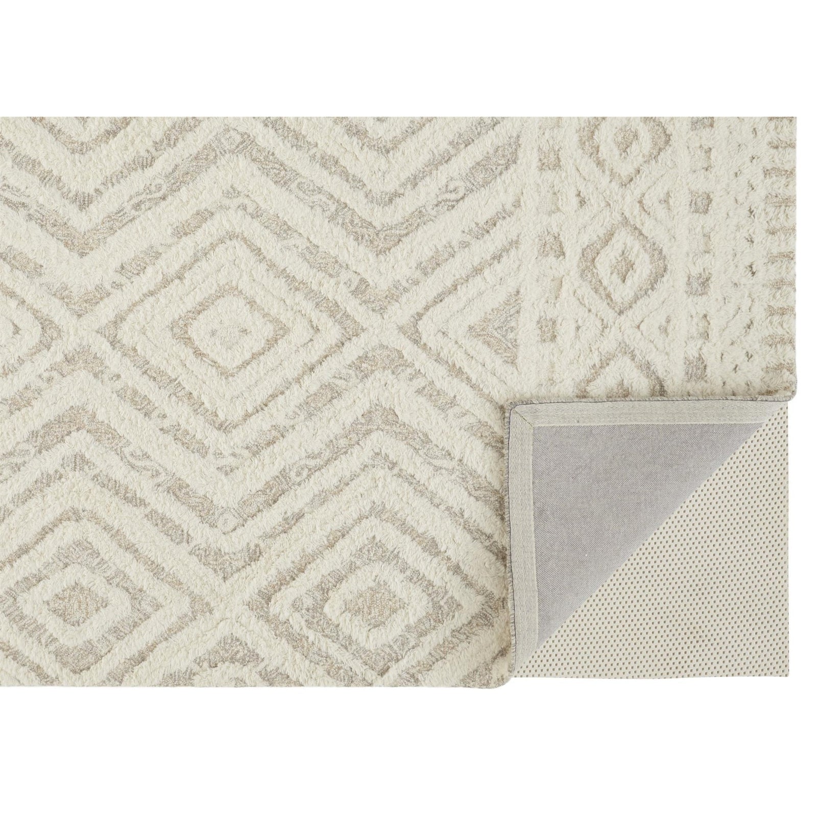 Feizy Anica 8010F Rug in Ivory / Tan