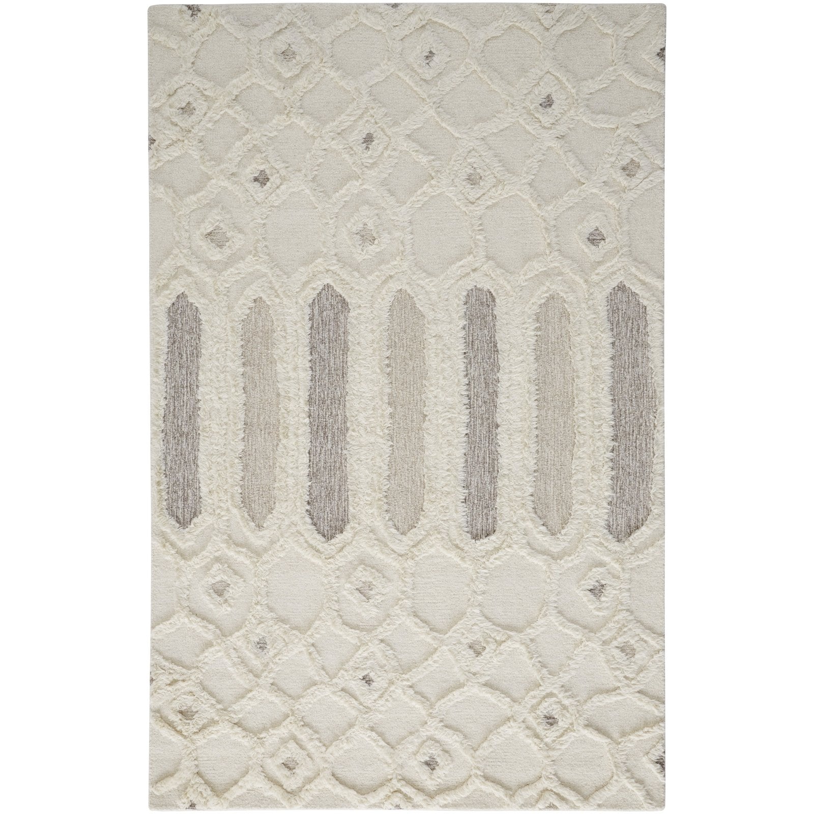 Feizy Anica 8013F Rug in Ivory / Taupe