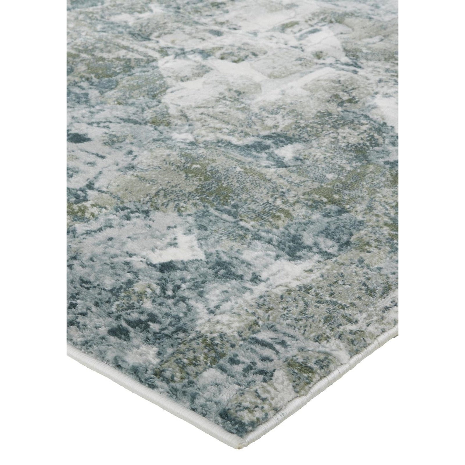 Feizy Atwell 3868F Rug in Green / Ivory